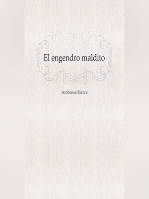 cover image of El engendro maldito